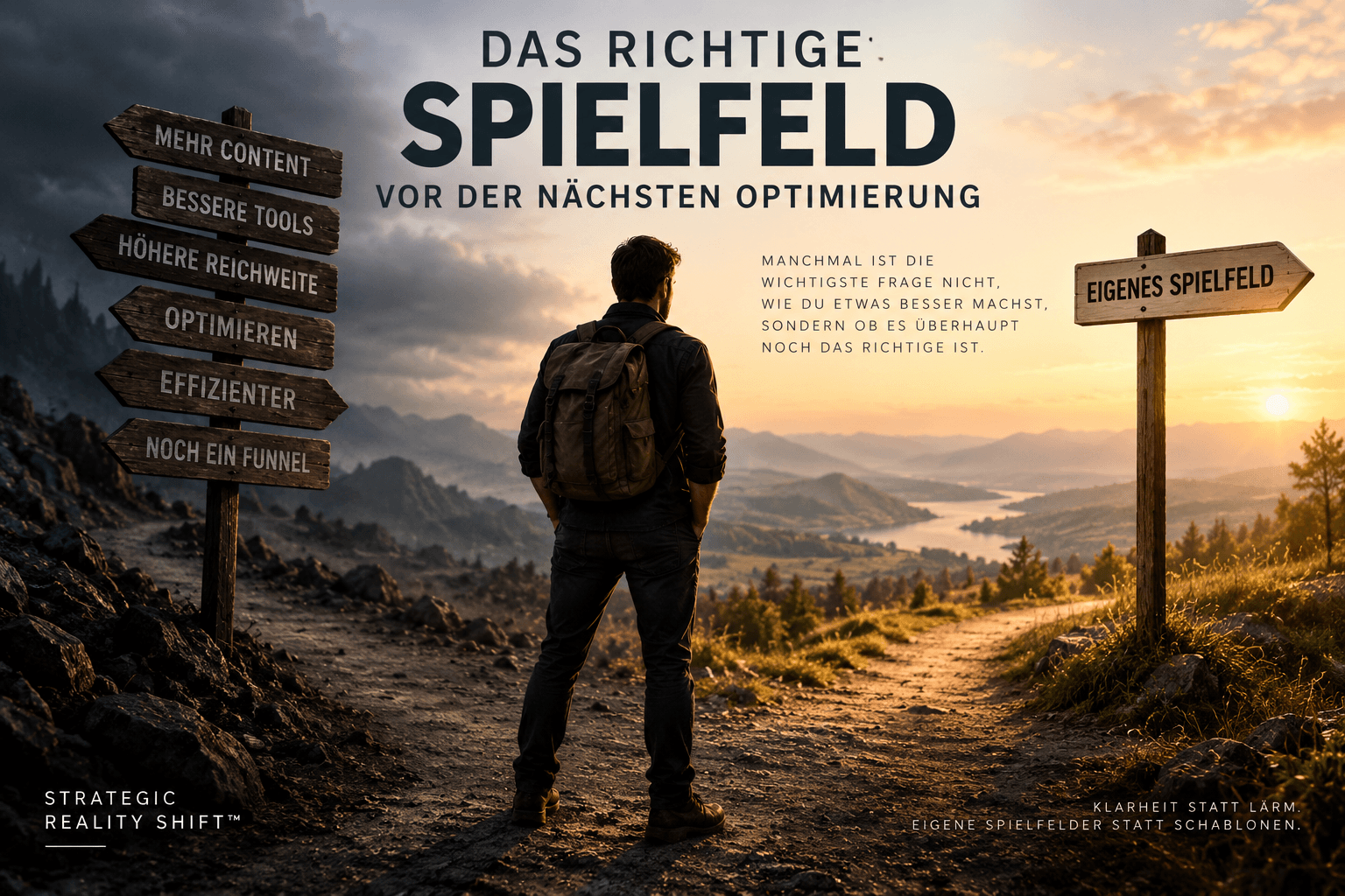 Das richtige Spielfeld vor der nächsten Optimierung – Strategic Reality Shift™